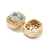 Brass Micro Pave Cubic Zirconia Beads KK-M241-01Q-3