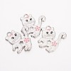 Alloy Enamel Kitten Pendants X-EA556Y-1-1
