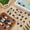 24Pcs Silicone & 201 Stainless Steel Curved Rectangle Connector Charms STAS-BC0004-12B-4