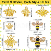 50Pcs 5 Style Alloy Pendant FIND-SC0009-09-2