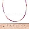 3.5MM Faceted Round Natural Amethyst & Rhodonite and Potato Natural Pearl Beaded Necklaces with 304 Stainless Steel End Chains NJEW-JN05974-02-4