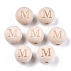 Unfinished Natural Wood European Beads WOOD-S045-143A-01M-1