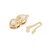 Brass Micro Pave Clear Cubic Zirconia Box Clasps KK-U051-01G-01-2