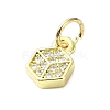 Brass Micro Pave Cubic Zirconia Pendants KK-H475-29B-01G-2