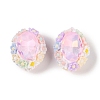 Handmade Luminous Polymer Clay Glass Rhinestone Beads CLAY-H003-05C-2