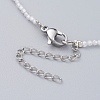 Cubic Zirconia Beaded Necklaces NJEW-JN02618-04-3