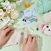 Alloy Enamel Cat Charm Locking Stitch Markers HJEW-PH01711-3