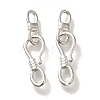 Brass S-Hook Clasps KK-H502-09S-1