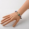 Gemstone Beads Stretch Bracelets BJEW-JB01275-06-2