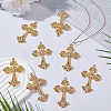 12Pcs Alloy Big Gothic Pendants ALRI-ME0001-01-4