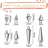 40Pcs 4 Style 304 Stainless Steel Pendants STAS-SZ0002-36P-7