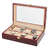 6-Slot Wooden Watch Display Case ODIS-WH0061-02B-1