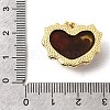 Brass Resin Pendants KK-A296-53B-G-3