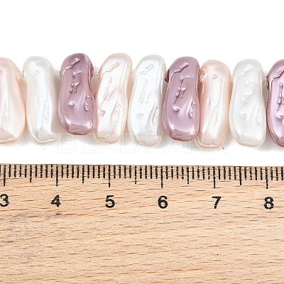Electroplated Glass Pearl Beads Strands GL-CBA64F3-01B-1