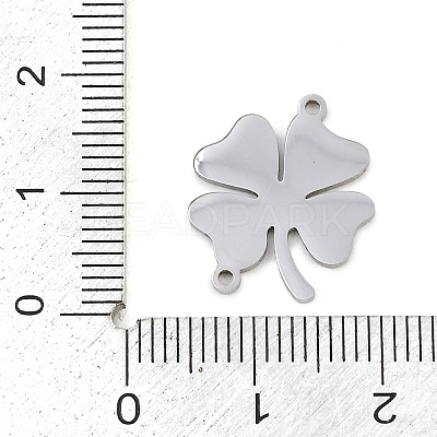Saint Patrick's Day 304 Stainless Steel Shamrock Connector Charms STAS-Z183-04P-1