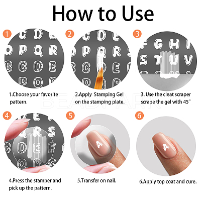 Stainless Steel DIY Nail Art Templates MRMJ-WH0092-043-1