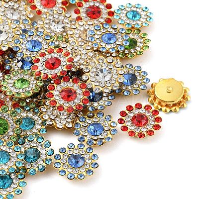 50Pcs 5 Colors Sew on Rhinestone RGLA-YW0002-03-1