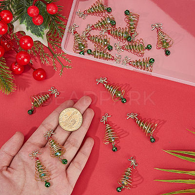 20Pcs Glass & Alloy Pendants FIND-SC0020-37-1