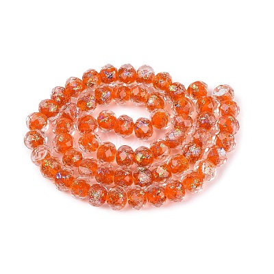 Handmade Foil Glass Beads FOIL-Q001-02G-1