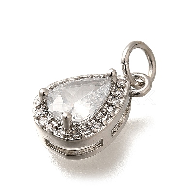 Brass Micro Pave Cubic Zirconia Pendants KK-U055-01P-02-1