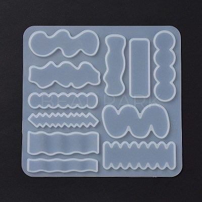 DIY Irregular Shape Cabochon Silicone Molds for Hair Clips DIY-L069-01B-1