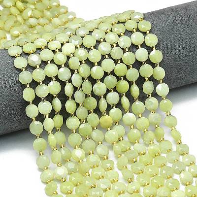 Natural Lemon Jade Beads Strands G-C116-A43-02-1