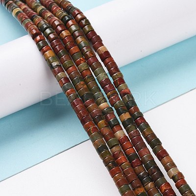 Natural Polychrome Jasper/Picasso Stone/Picasso Jasper Beads Strands G-F631-A50-1
