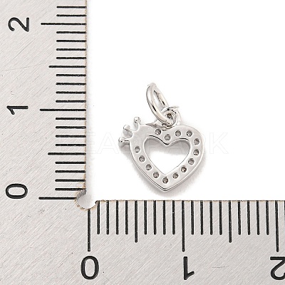 Rack Plating Brass Micro Pave Clear Cubic Zirconia Pendants KK-Q814-03P-1