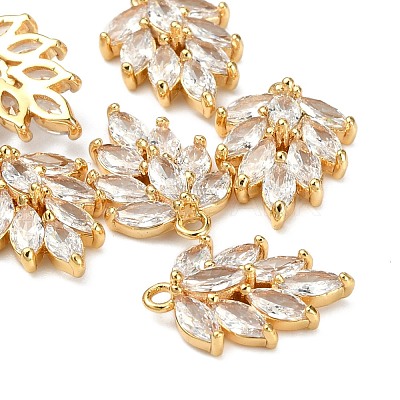 Brass Micro Pave Cubic Zirconia Pendants KK-S348-502-NF-1
