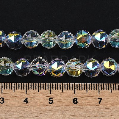 Transparent Electroplate Glass Beads Strands EGLA-N002-34C-C25-1