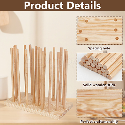 Wood Adjustable Cup Lid Holder ODIS-WH0030-142-1