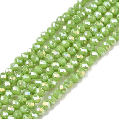 Electroplate Glass Beads Strands EGLA-A044-P1mm-B30-1