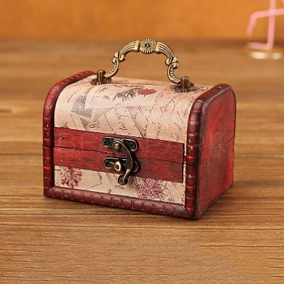 Wooden Portable Storage Boxes WOCR-PW0001-060C-1