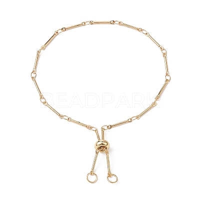 Brass Bar Link Chain Bracelet Making AJEW-JB01187-01-1