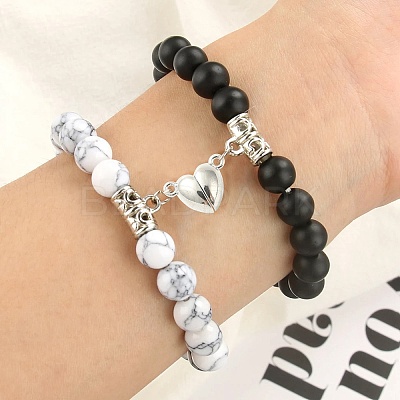 20 Sets 2 Colors Alloy Magnetic Clasps PALLOY-CJ0002-34-1