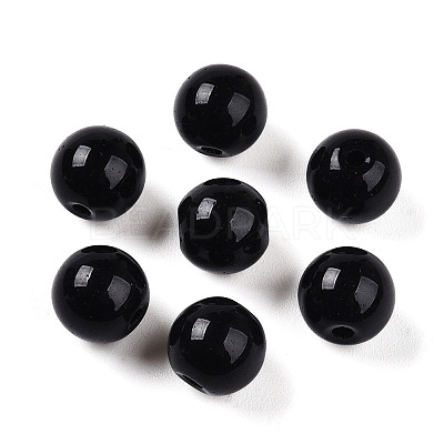 Opaque Solid Color Glass Beads GLAA-N007-8mm-A16-1