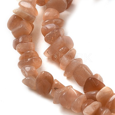 Natural Sunstone Chip Bead Strands G-M205-67-1