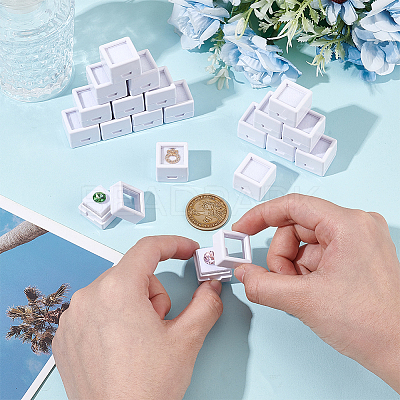 70Pcs ABS Plastic Jewelry Gift Boxes CON-WH0088-88A-01-1