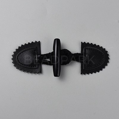 Leather Sew on Coat Tab Closures AJEW-WH20048-10-1