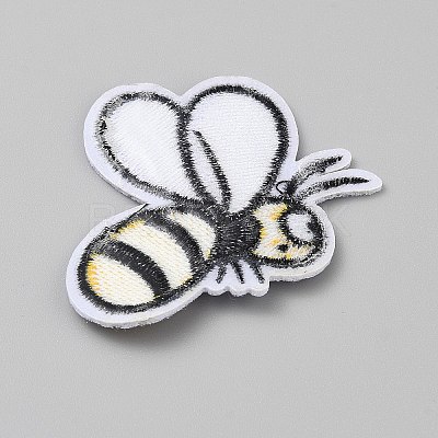 Polyester Embroider Thread Iron on Sew On Patches PATC-WH0023-04C-1