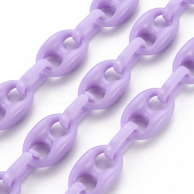 Handmade Opaque Acrylic Coffee Bean Chains CHAC-ZX0001-01E-1