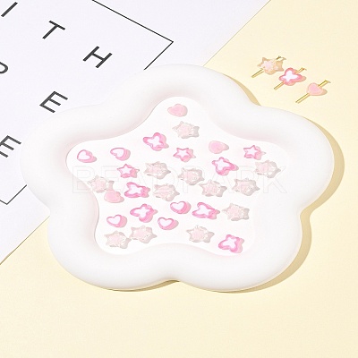 200Pcs 5 Styles Transparent Acrylic Beads TACR-FS0001-54A-1