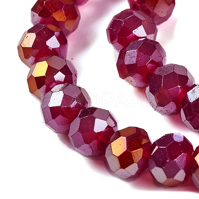 Baking Electroplate Glass Beads Strands DGLA-A039-J10mm-B19-1