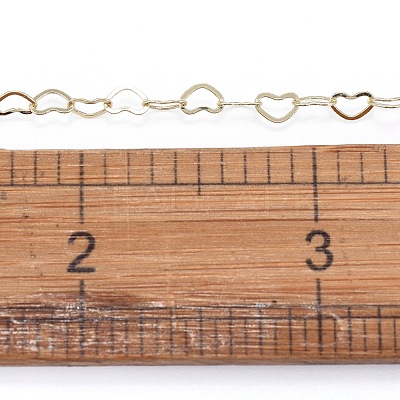 Brass Heart Link Chains CHC-G005-27G-1