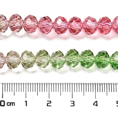 Transparent Painted Glass Beads Strands LS-DGLA-A034-T6mm-A18-1