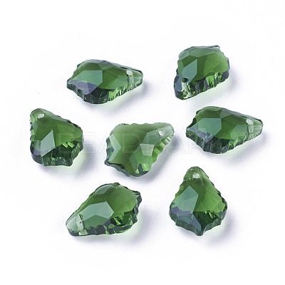 Faceted Glass Pendants GLAA-F068-C01-01-1