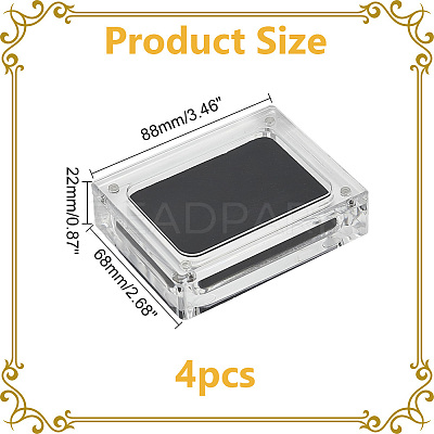 Acrylic Loose Diamond Packaging Boxes with Magnetic CON-WH0105-14A-1