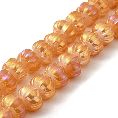 Rainbow Plated Electroplate Glass Beads GLAA-G106-02A-FR01-1