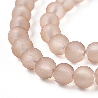 Baking Paint Transparent Glass Bead Strands GLAA-S031-6mm-26-A-1