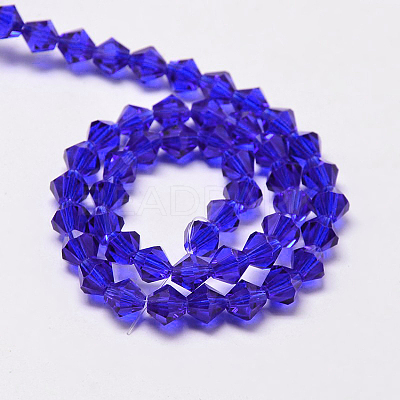 Imitate Austrian Crystal Bicone Glass Beads Strands GLAA-F029-4x4mm-06-1